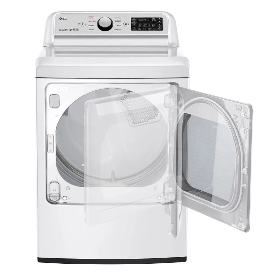 LG EasyLoad Smart Wi-Fi Enabled 7.3-cu ft Gas Dryer (White) ENERGY STAR, photo 3 of 20