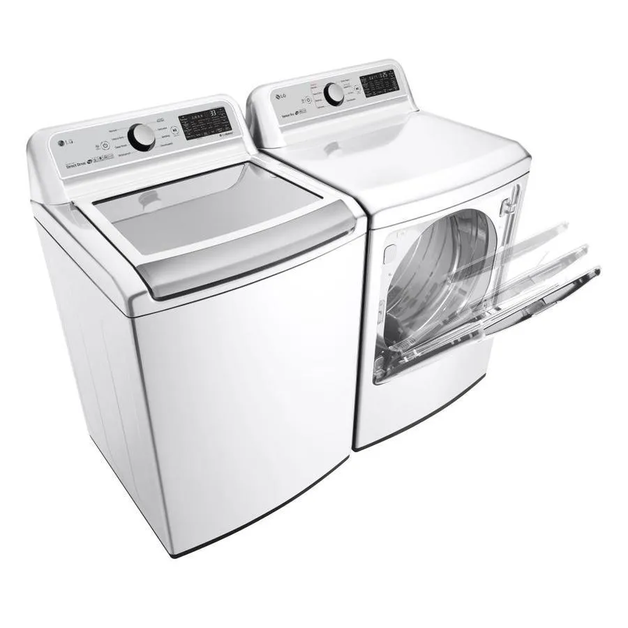LG EasyLoad Smart Wi-Fi Enabled 7.3-cu ft Gas Dryer (White) ENERGY STAR, photo 14 of 20
