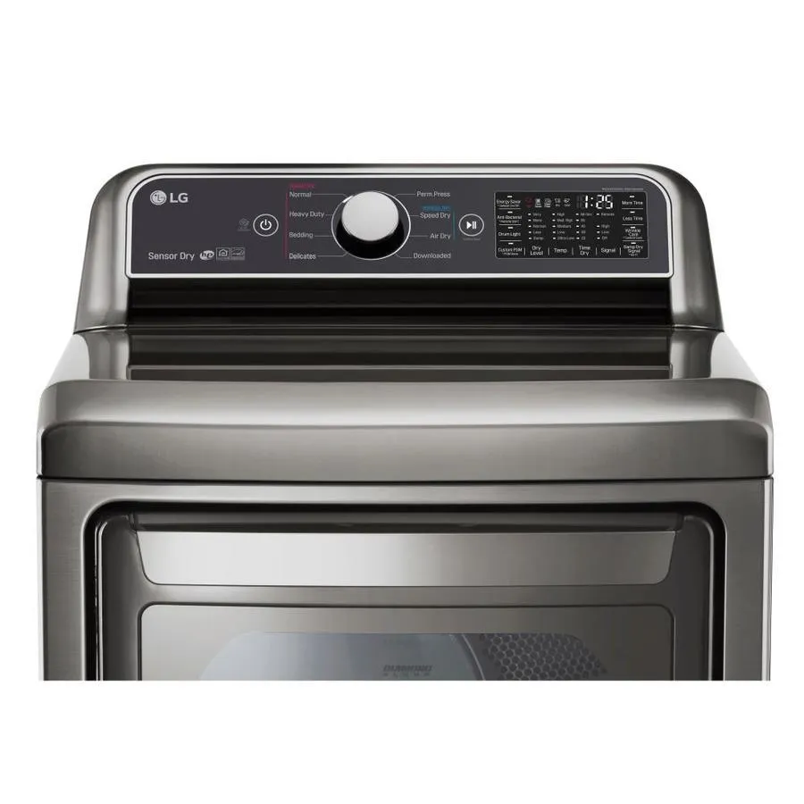 LG EasyLoad Smart Wi-Fi Enabled 7.3-cu ft Electric Dryer (Graphite Steel) ENERGY STAR, photo 7 of 9