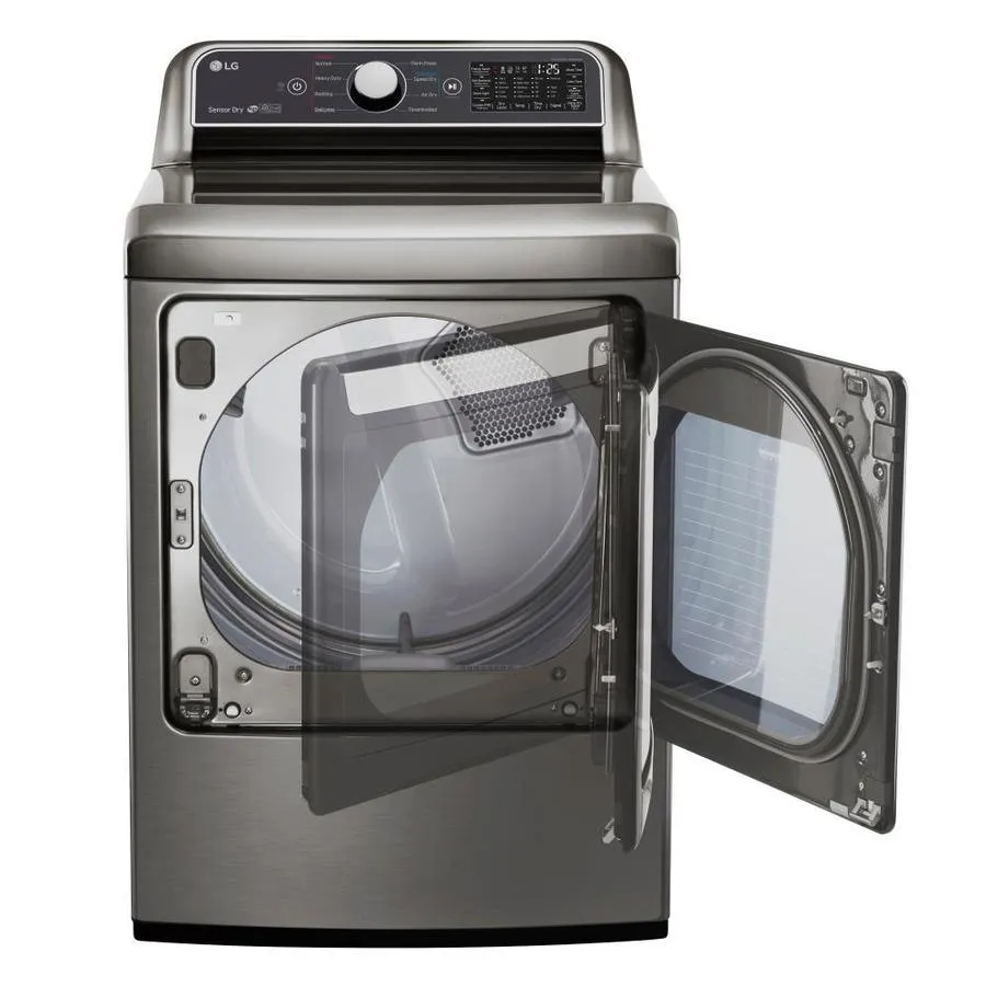 LG EasyLoad Smart Wi-Fi Enabled 7.3-cu ft Gas Dryer (Graphite Steel) ENERGY STAR, photo 3 of 15
