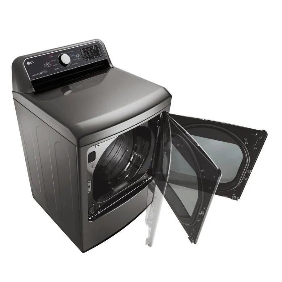 LG EasyLoad Smart Wi-Fi Enabled 7.3-cu ft Gas Dryer (Graphite Steel) ENERGY STAR, photo 4 of 15