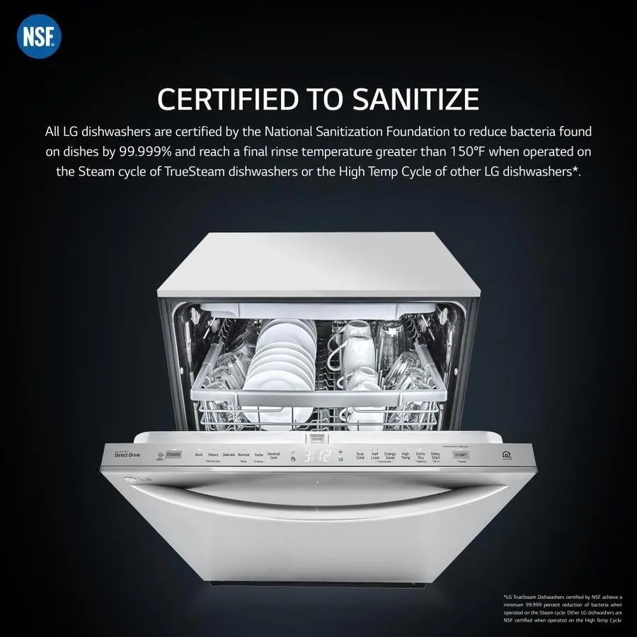 LG 48-Decibel Front Control 24-in Built-In Dishwasher (Fingerprint-Resistant Printproof Stainless Steel) ENERGY STAR, photo 18 of 23