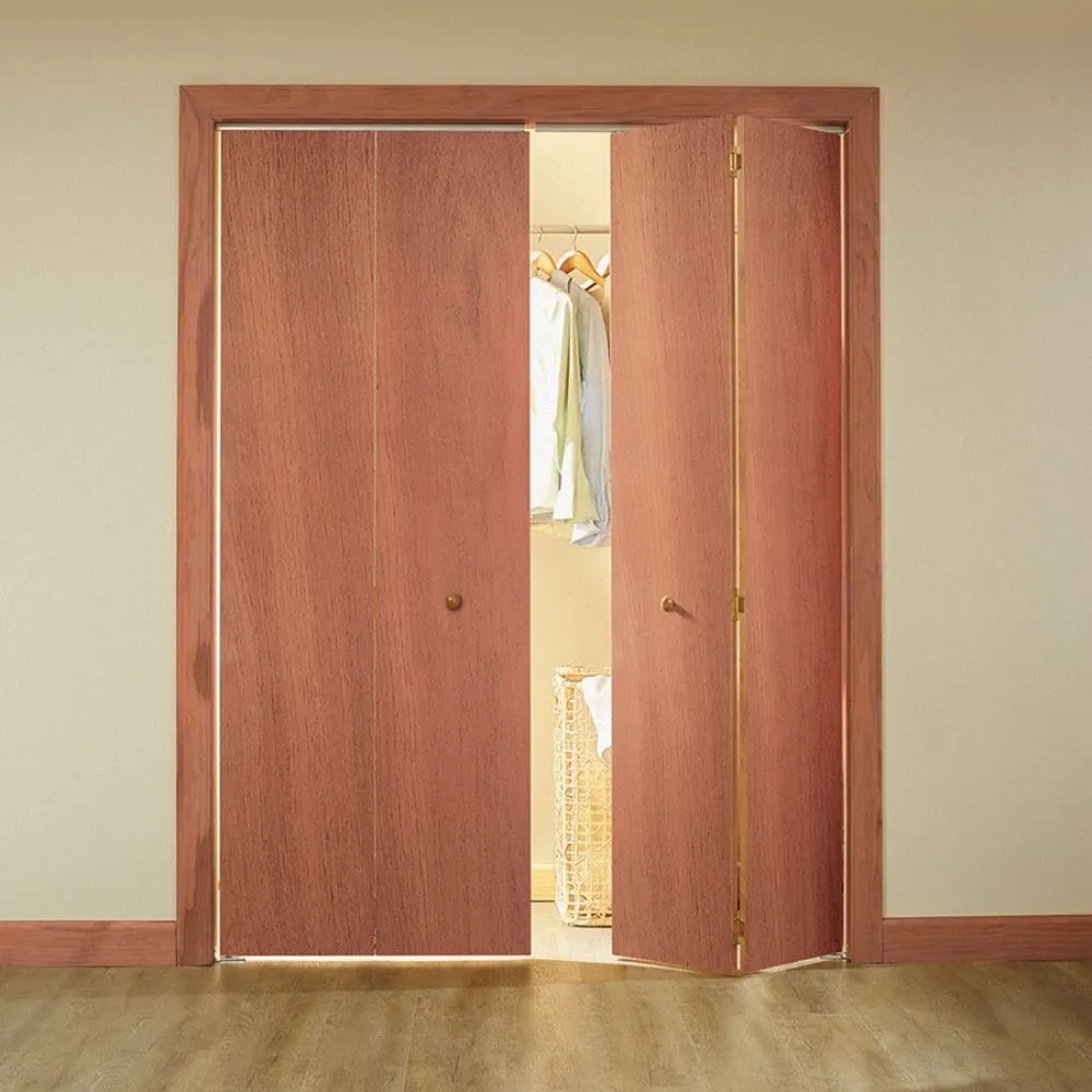 Masonite Traditional 24-in x 80-in Natural Flush Unfinished Hardwood Veneer Bifold Door (Hardware Included), photo 2 of 5