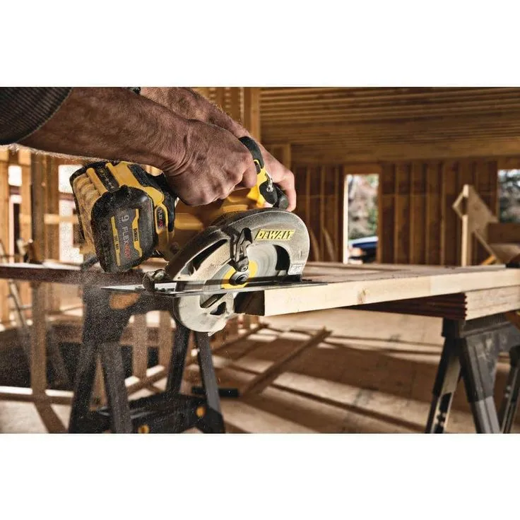 DEWALT FLEXVOLT 60-Volt MAX Lithium-Ion Cordless Brushless 7-1/4 in. Circular Saw,2 Batteries,Charger,w/Bonus Reciprocating Saw, photo 3 of 7