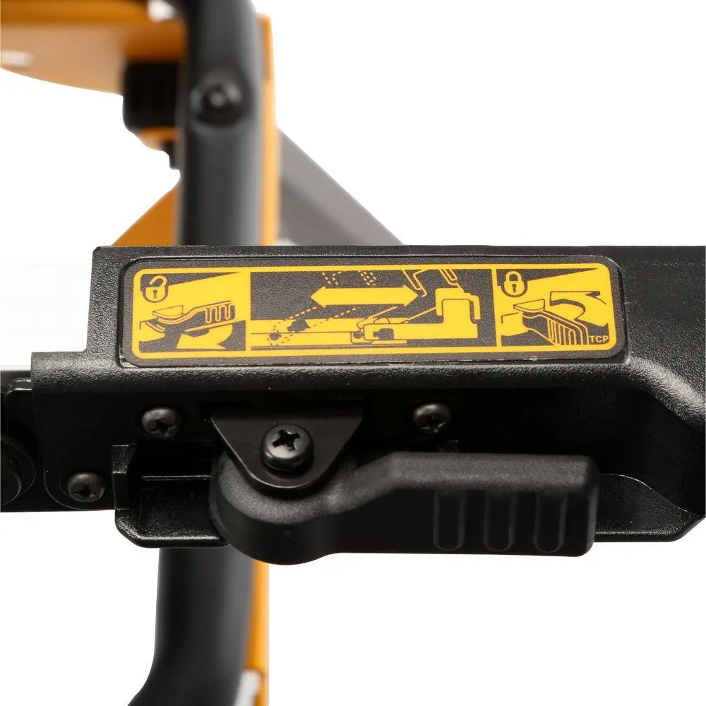 DEWALT 15 Amp Corded 10 in. Job Site Table Saw with Rolling Stand and Bonus Atomic 20-Volt Lithium-Ion 1/2 in. Drill Driver Kit, photo 12 of 15