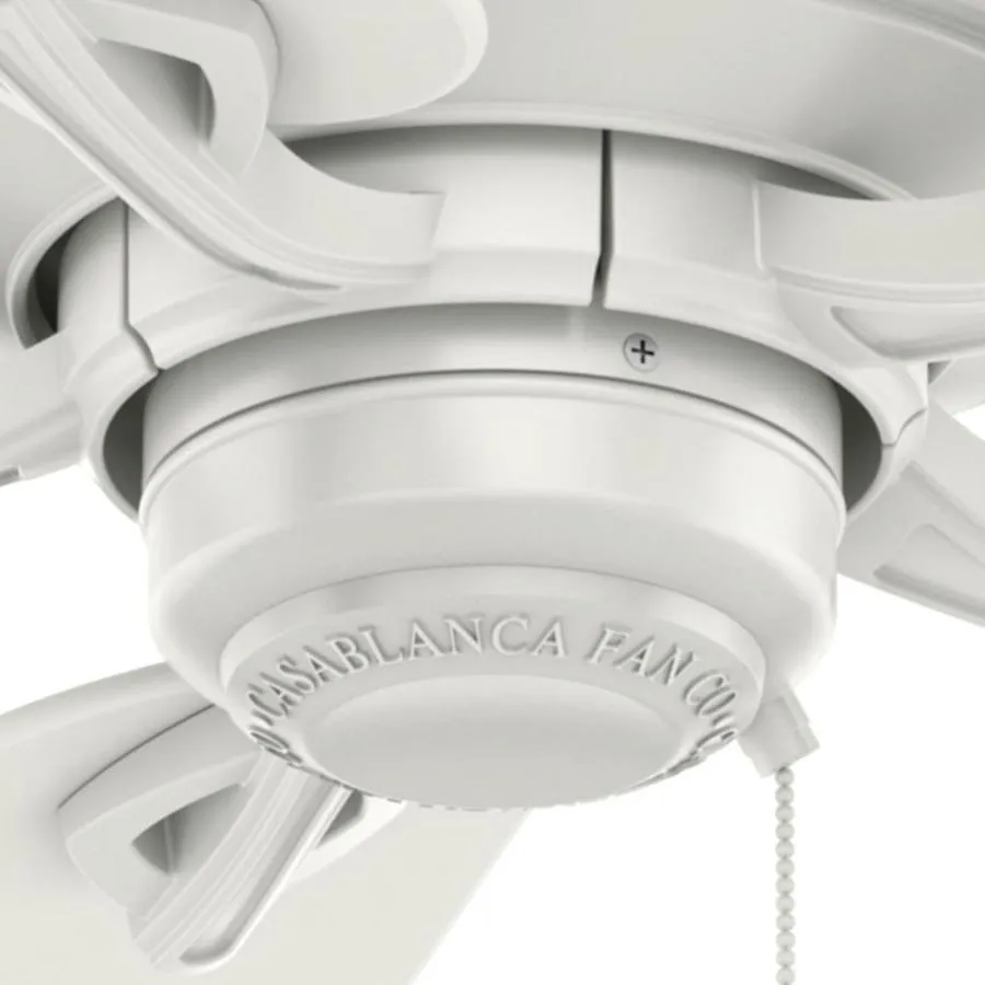 Casablanca Compass Point 54-in Fresh White Indoor/Outdoor Ceiling Fan (5-Blade), photo 4 of 6