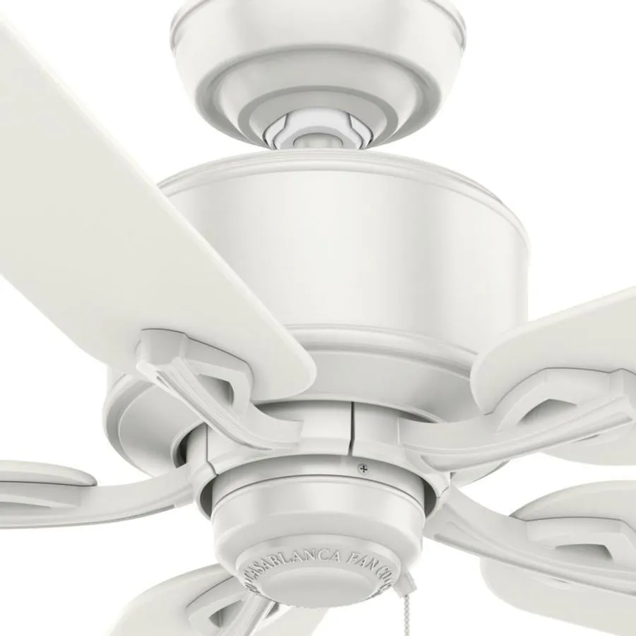 Casablanca Compass Point 54-in Fresh White Indoor/Outdoor Ceiling Fan (5-Blade), photo 2 of 6