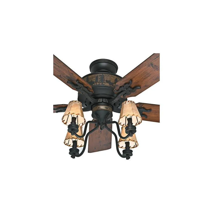 Casablanca Zudio LED 56-in Brushed Nickel Indoor Ceiling Fan with Wall-Mounted Remote (5-Blade), photo 5 of 8