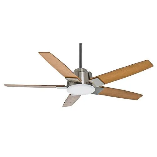 Casablanca Zudio LED 56-in Brushed Nickel Indoor Ceiling Fan with Wall-Mounted Remote (5-Blade), photo 8 of 8