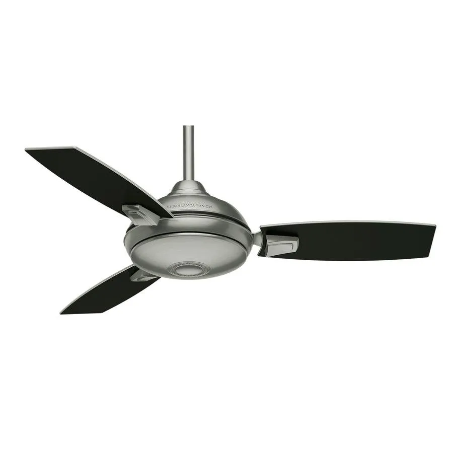 Casablanca Verse LED 44-in Satin Nickel Indoor/Outdoor Ceiling Fan with Remote (3-Blade), photo 2 of 6