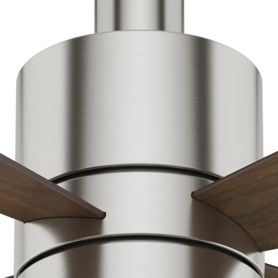 Casablanca Bullet LED 54-in Brushed Nickel Indoor Ceiling Fan with Wall-Mounted Remote (4-Blade), photo 2 of 3