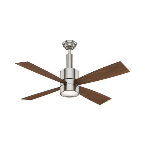 Casablanca Bullet LED 54-in Brushed Nickel Indoor Ceiling Fan with Wall-Mounted Remote (4-Blade), photo 3 of 3