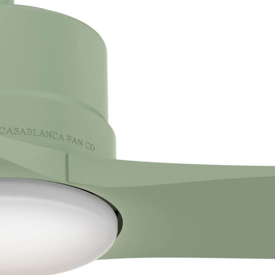 Casablanca Piston LED 52-in Sage Green Indoor/Outdoor Ceiling Fan with Remote (3-Blade), photo 2 of 6