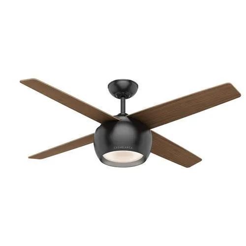 Casablanca Valby 54-in Matte Black Indoor Ceiling Fan with Wall-Mounted Remote (4-Blade), photo 7 of 7