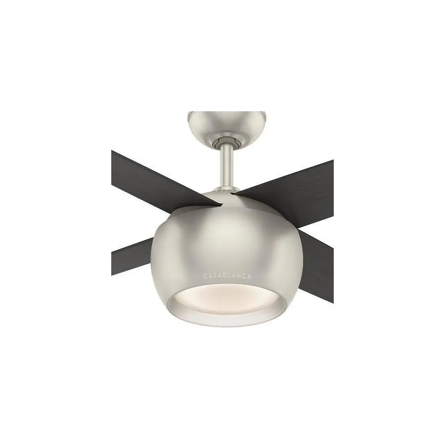 Casablanca Valby 54-in Matte Nickel Indoor Ceiling Fan with Wall-Mounted Remote (4-Blade), photo 4 of 7