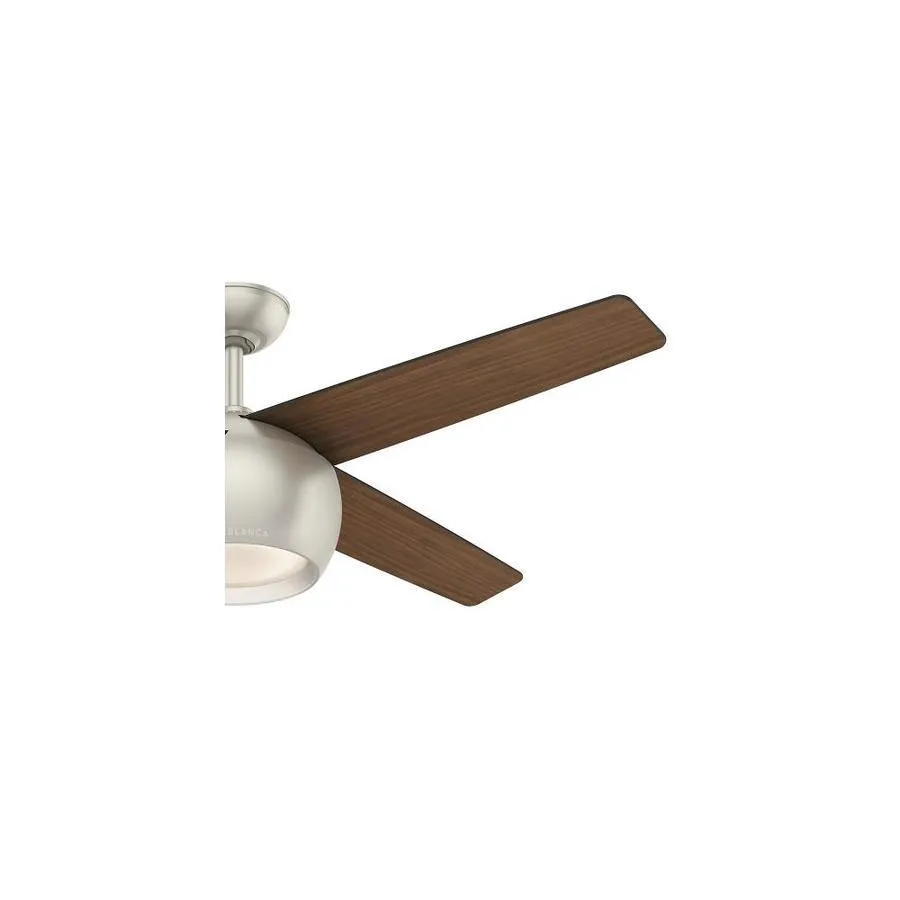 Casablanca Valby 54-in Matte Nickel Indoor Ceiling Fan with Wall-Mounted Remote (4-Blade), photo 3 of 7