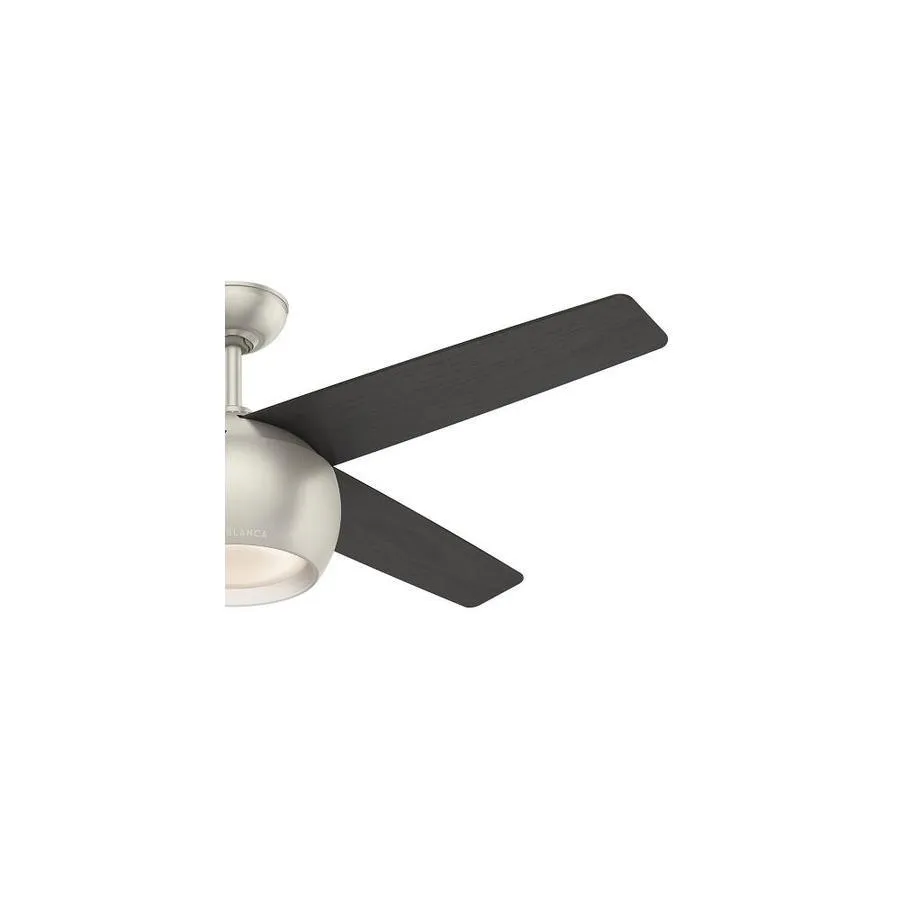 Casablanca Valby 54-in Matte Nickel Indoor Ceiling Fan with Wall-Mounted Remote (4-Blade), photo 2 of 7