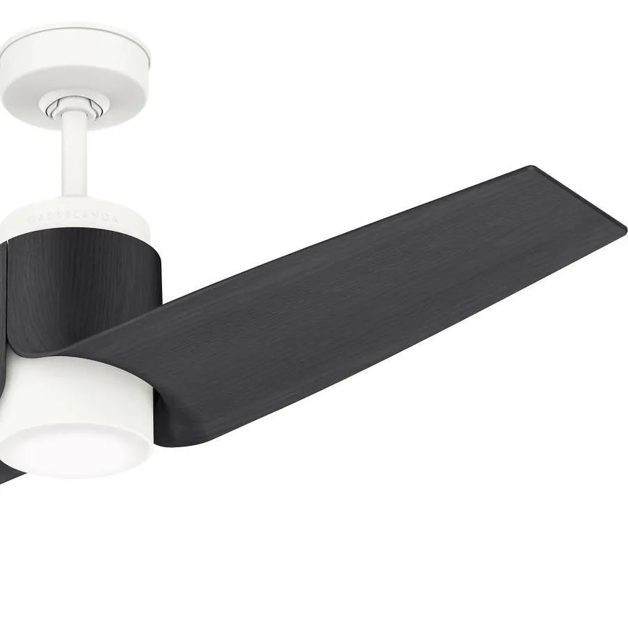 Casablanca Aya WIFI Enabled DC Motor 54-in Porcelain White Indoor/Outdoor Smart Ceiling Fan with Wall-Mounted Remote (2-Blade), photo 4 of 7
