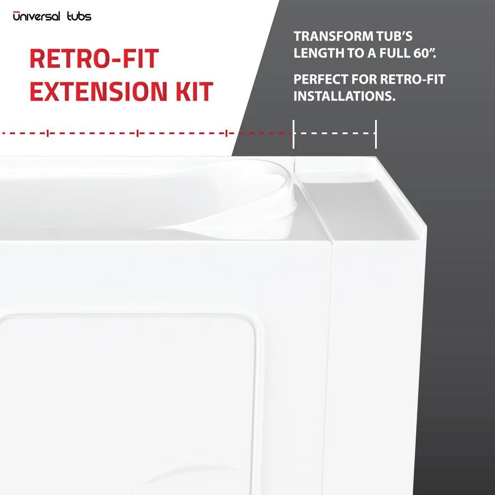 Universal Tubs HD Series 26 in. x 46 in. Right Drain Quick-Fill Walk-In Soaking Bathtub in White, photo 7 of 22