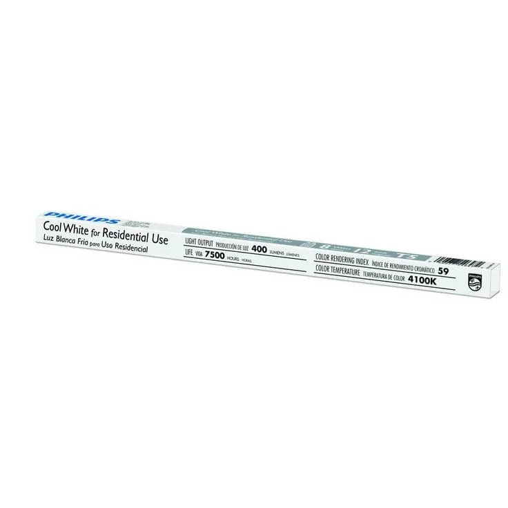 Philips 8-Watt 12 in. Linear T5 Fluorescent Tube Light Bulb Cool White (4100K), photo 5 of 7