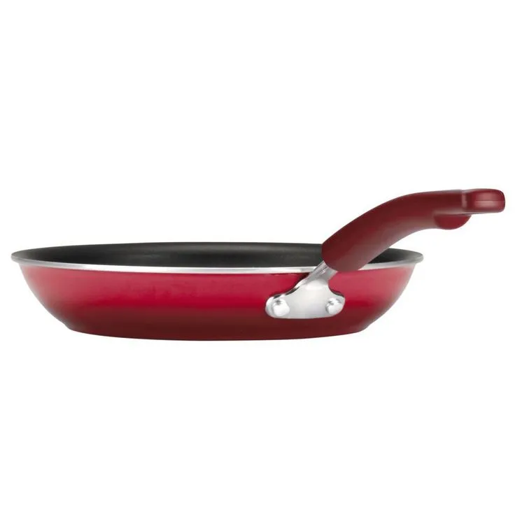 Classic Brights 14-Piece Aluminum Nonstick Cookware Set in Cranberry Red Gradient, photo 7 of 10