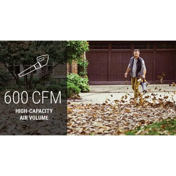 Worx TRIVAC 2.0 70 MPH 600 CFM Electric 12 Amp 3-in-1 Blower, Mulcher, Yard and Lawn Vacuum with Metal Impeller, photo 11 of 12