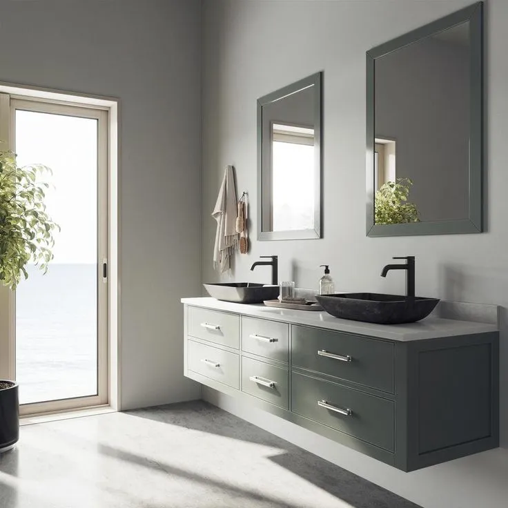 VIGO Onyx Vessel Sink in Gray with Faucet in Matte Black, photo 3 of 10