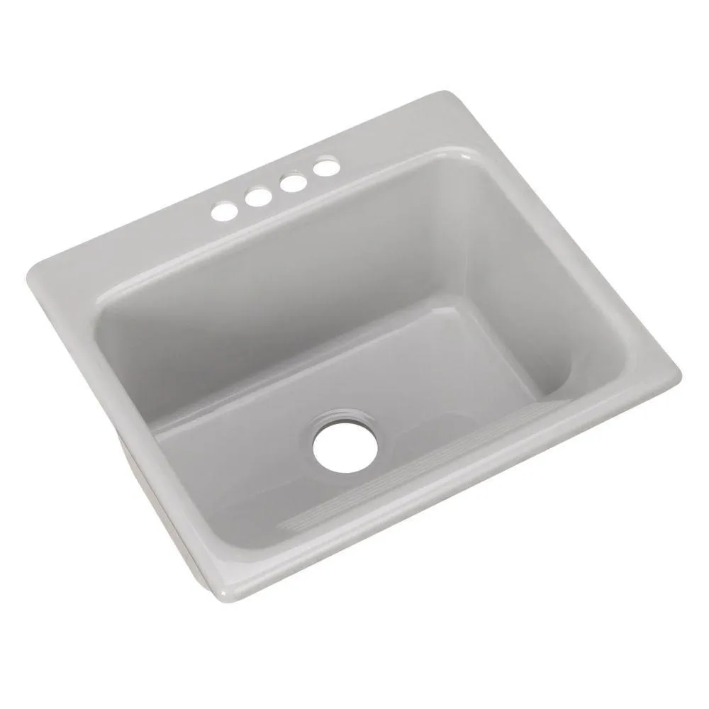 Kensington Drop-In Acrylic 25 in. 4-Hole Single Bowl Utility Sink in White, photo 5 of 17