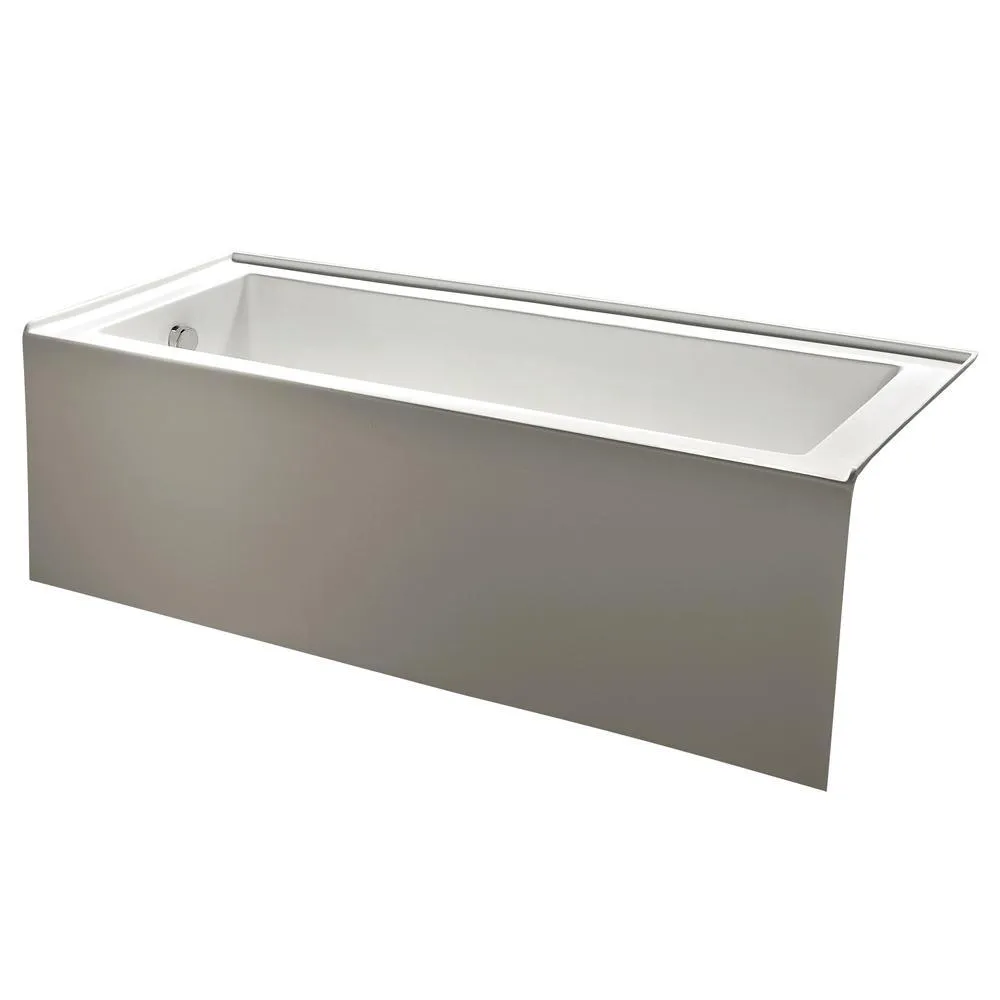 Aqua Eden Contemporary 5 ft. Acrylic Right Hand Drain Rectangular Alcove Non-Whirlpool Bathtub in White, photo 5 of 5