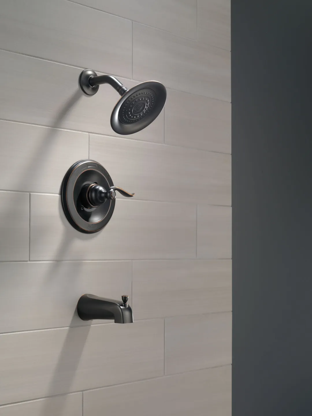 Delta Windemere Oil-Rubbed Bronze 1-Handle Bathtub and Shower Faucet Trim Kit, 6-in Showerhead, photo 2 of 8