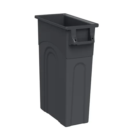 23-Gallon Black Plastic Touchless Trash Can