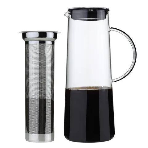 8-Cup Clear Stainless Glass Hot and Cold Brew Infuser Coffee Maker