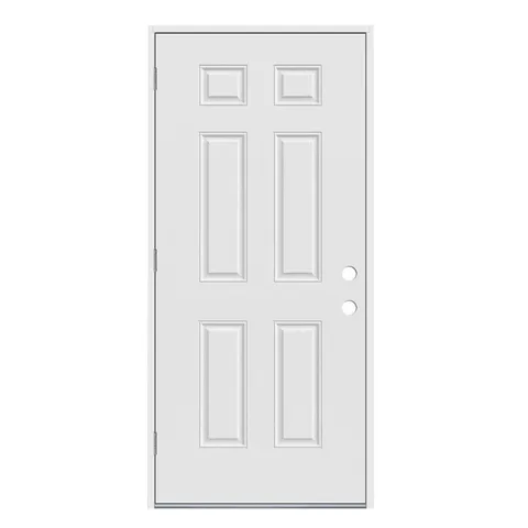 32 × 80 in Steel Right-Hand Outswing Primed Prehung Front Door