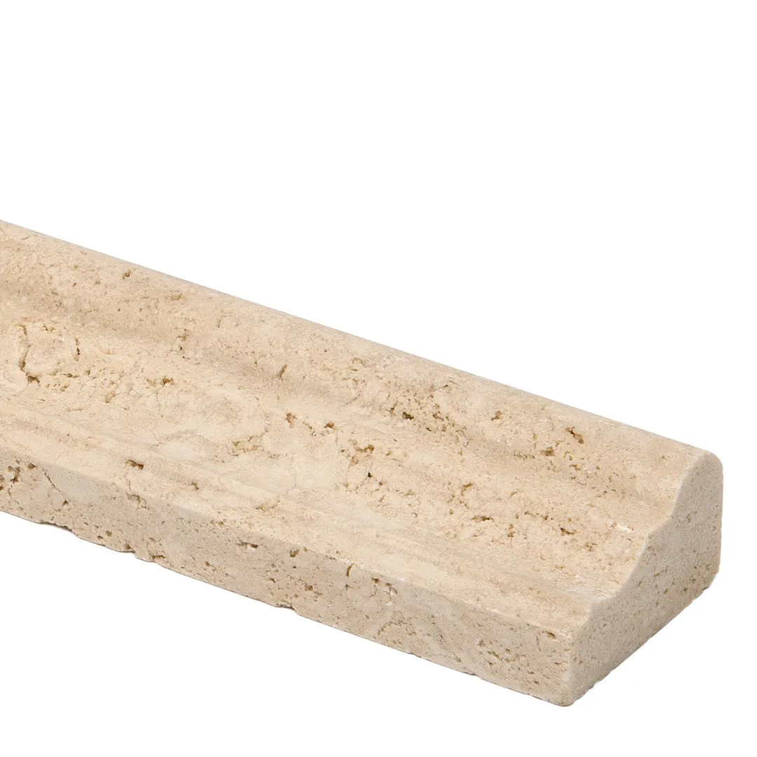 Satori Chiaro Natural Stone Travertine Chair Rail Tile (1-1/2-in x 12-in), photo 6 of 8