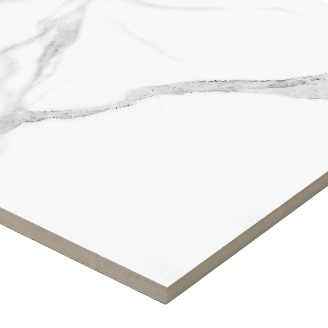 Satori Statuario 12-in x 24-in Polished Porcelain Marble Look Floor and Wall Tile (1.93-sq. ft/ Piece), photo 5 of 13