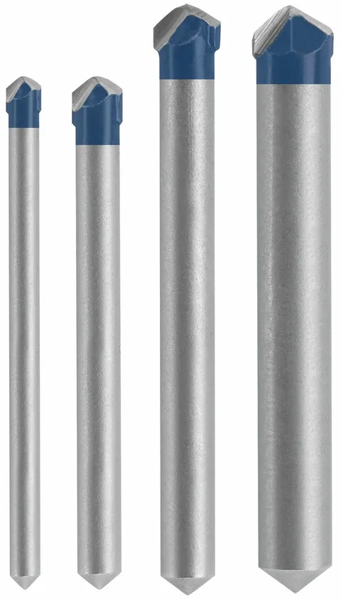 Natural Stone Tile Masonry Drill Bit Set, 4-Piece