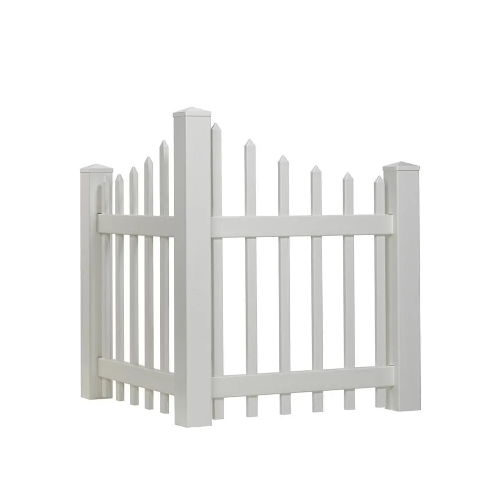 4.5 ft. H x 3.5 ft. W White Vinyl Privacy Corner Accent Fence Panel Kit, photo 6 of 7