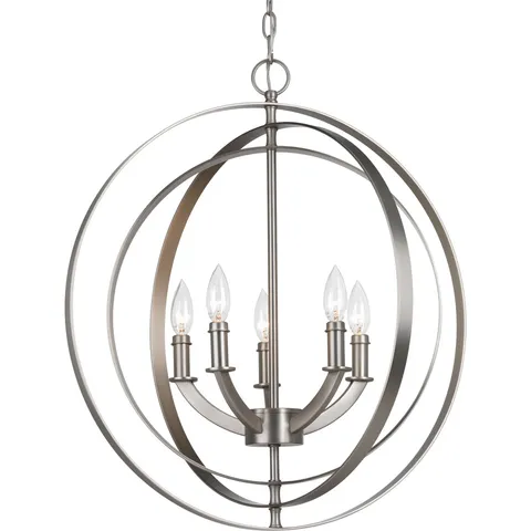 Equinox 5-Light Gray Chandelier