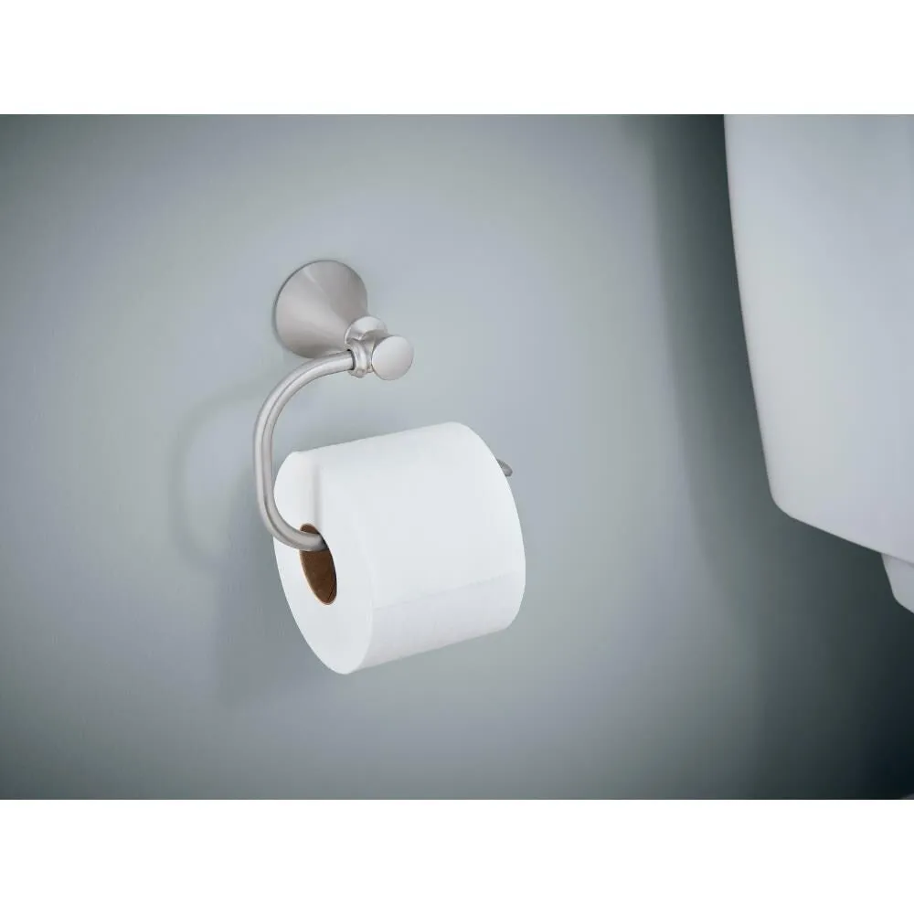 Delta Valdosta Satin Nickel Surface-Mount Single Post Toilet Paper Holder, photo 2 of 8