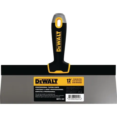 12 in. Stainless Steel Hammer-End Taping Knife with Soft Grip Handle