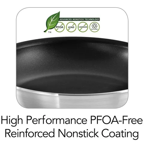 Professional Fusion 10 in. Aluminum Frying Pan in Satin Silver