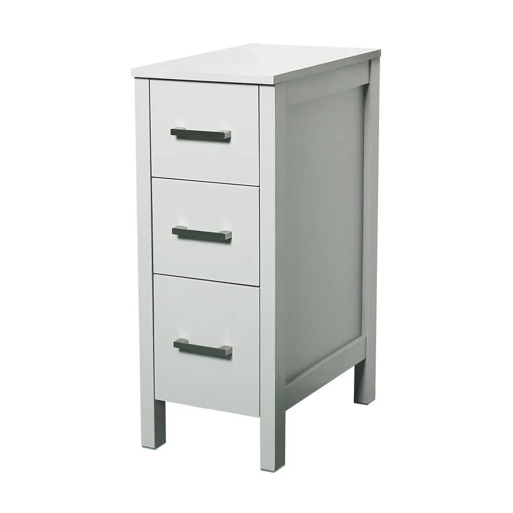 CASAINC 20 in. W x 12 in. D x 30 in. H Bathroom Vanity Cabinet Linen Cabinet with Three Drawers in Black, photo 8 of 9