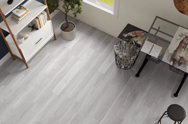 Style Selections Sterling Oak 6-mil x 6-in W x 48-in L Water Resistant Interlocking Luxury Vinyl Plank Flooring, photo 4 of 8