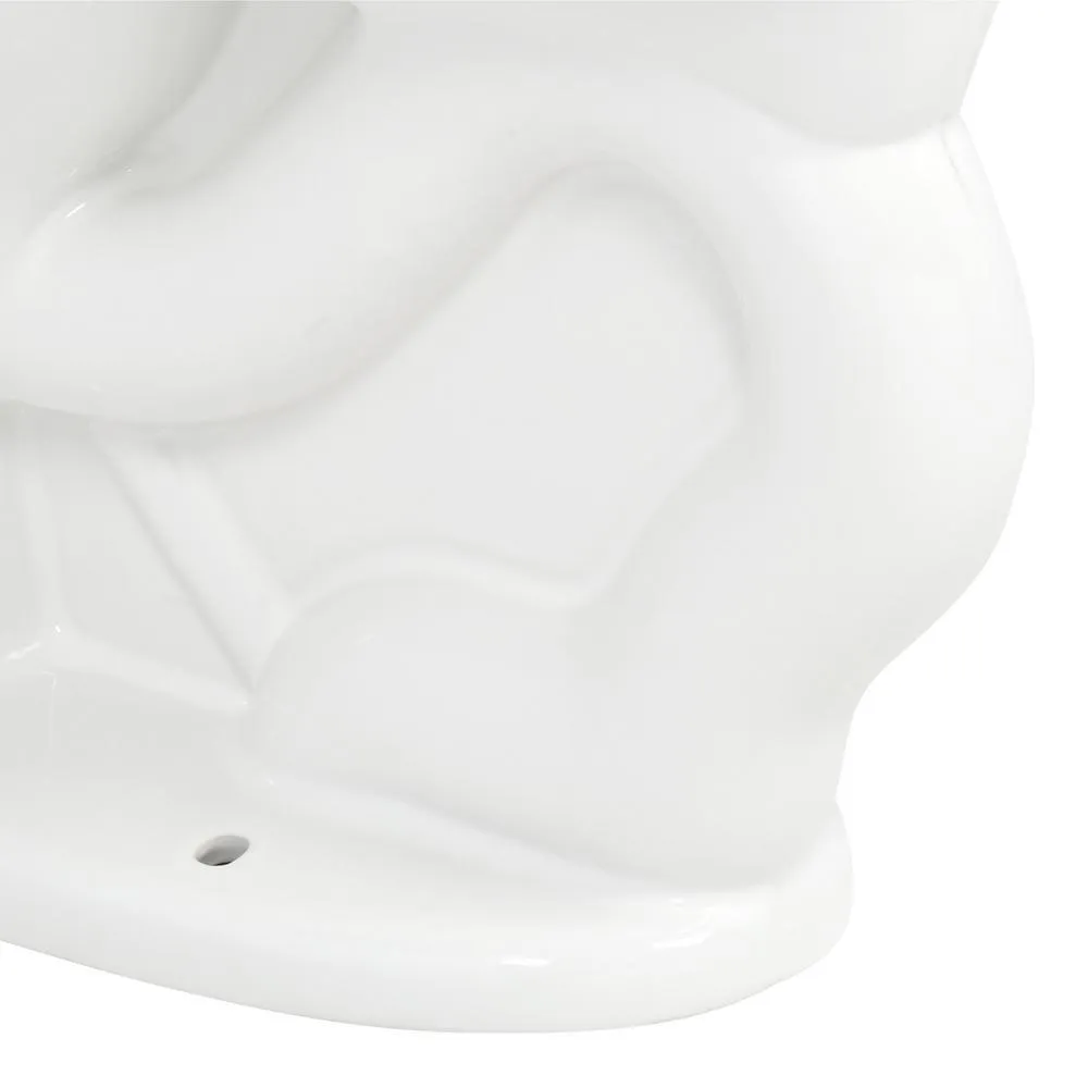 Madera 1.1-1.6 GPF Universal Flushometer Elongated Toilet Bowl Only with EverClean in White, photo 4 of 5
