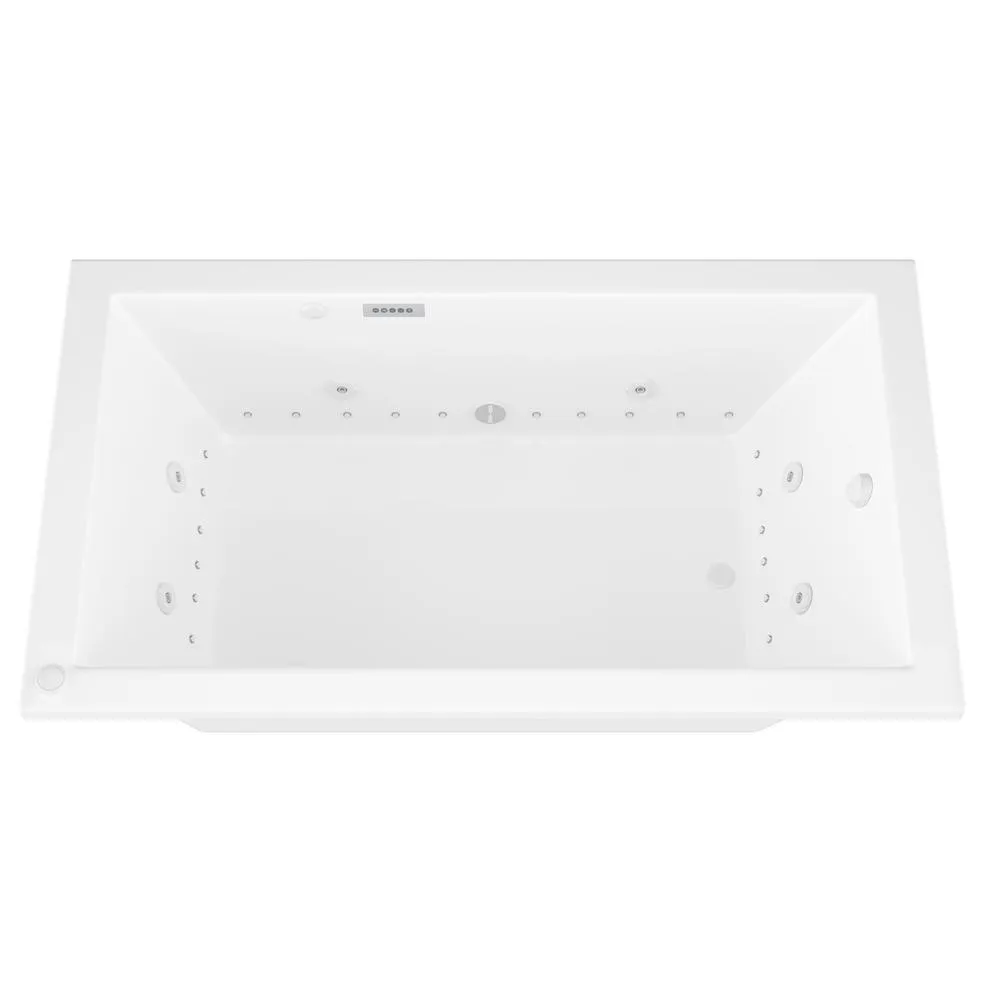 Universal Tubs Sapphire Diamond Series 5 ft. Right-Drain Rectangular Drop-in Whirlpool and Air Bath Tub in White, photo 11 of 21