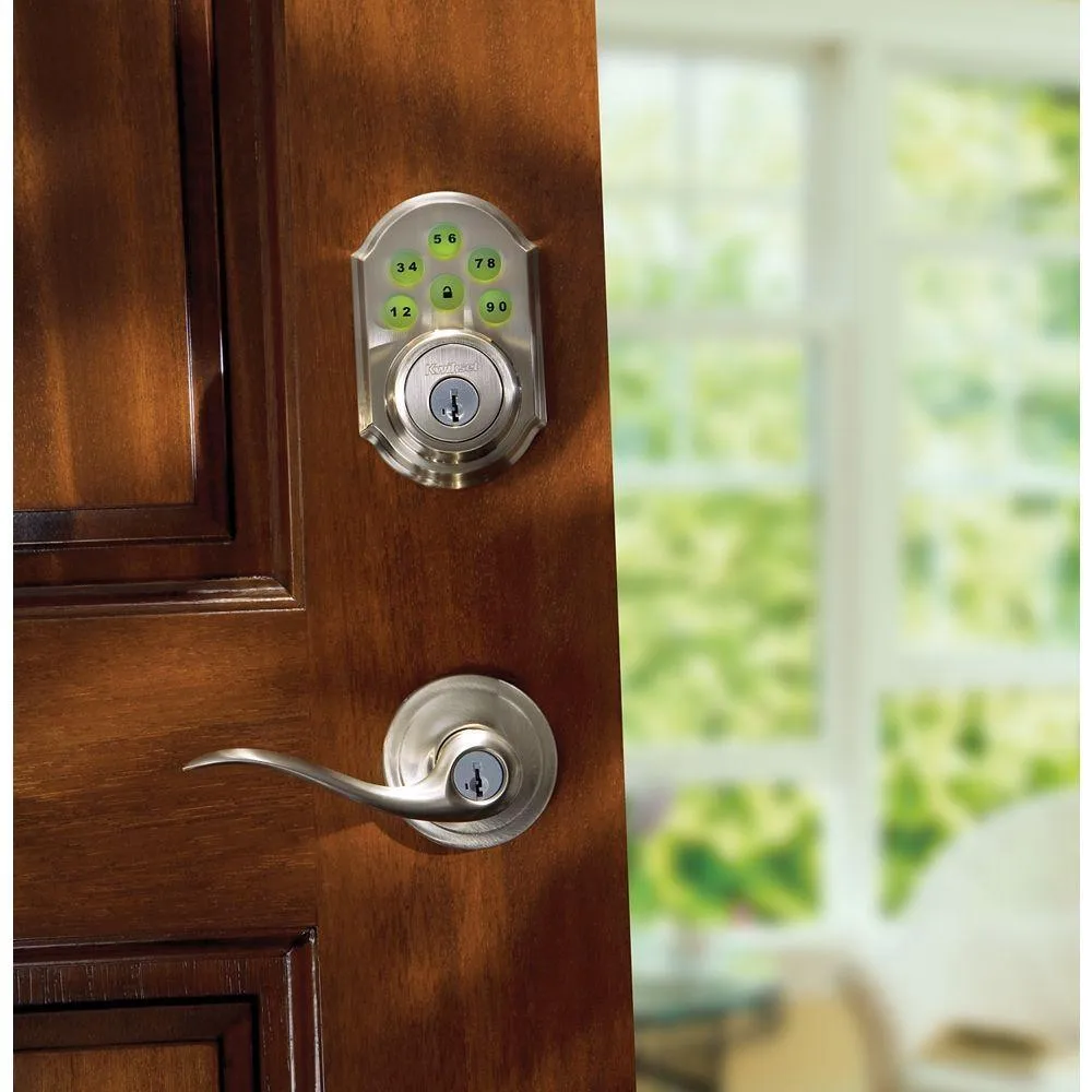Kwikset SmartCode 909 Satin Nickel Single Cylinder Electronic Deadbolt Featuring SmartKey Security, photo 9 of 17
