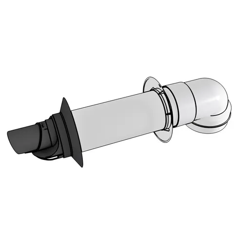 2 in. / 4 × 8.7 in Plastic Condensing Horizontal Termination Vent Kit
