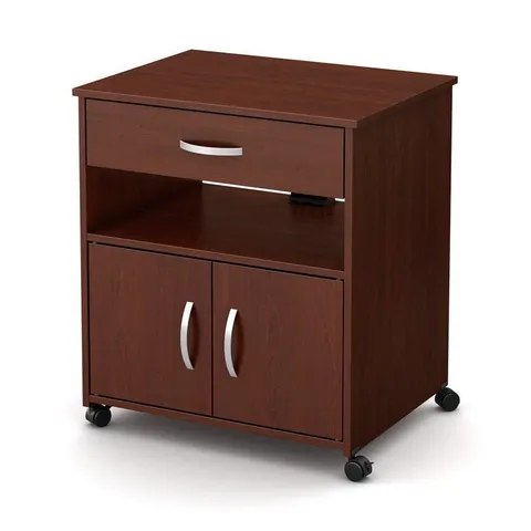 Brown Composite Base with Wood Laminate Top Microwave Cart