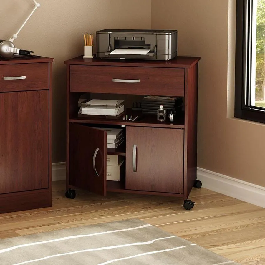 South Shore Furniture Brown Composite Base with Wood Laminate Top Microwave Cart (19.75-in x 26-in x 27.25-in), photo 2 of 4