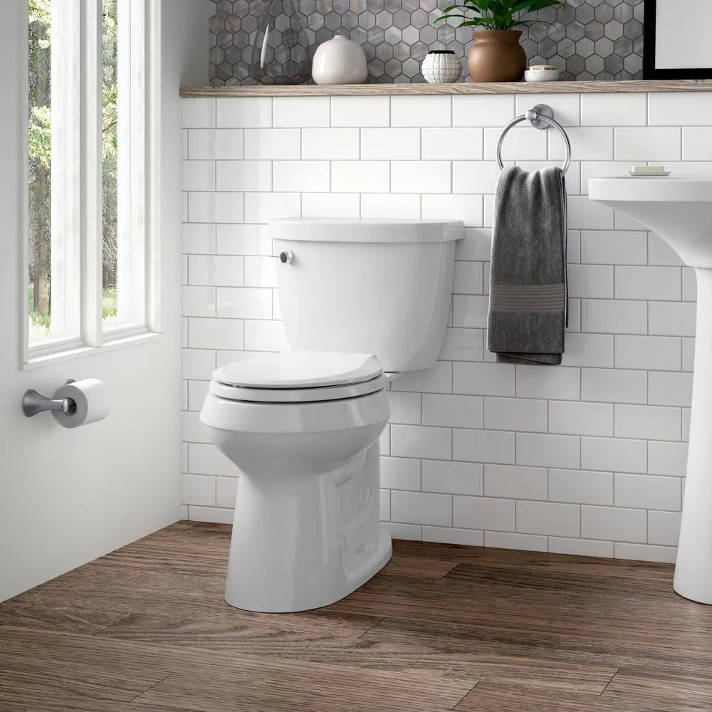Cachet Quiet-Close Round Closed Front Toilet Seat with Grip-Tight Bumpers in White, photo 6 of 18